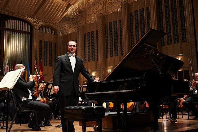 François Dumont following his performance with The Cleveland Orchestra